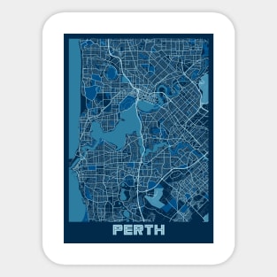 Perth - Australia Peace City Map Sticker